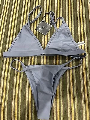 Zaful Grey String Bikini Sz M (acc630 • $35