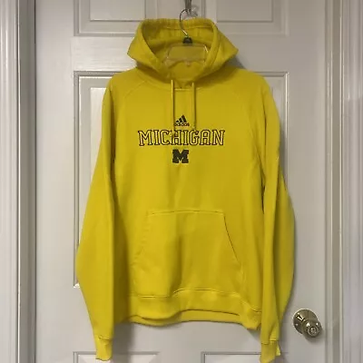 Adidas Michigan Wolverines ClimaWarm Embroidered Hoodie Sweatshirt Men’s M • $25.98