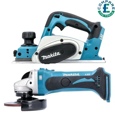 Makita DKP180Z 18V 82mm Planer With DGA452Z Angle Grinder • £242.98