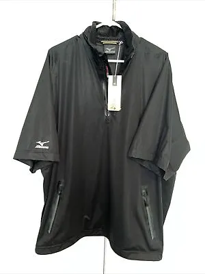 New Mizuno Impermalite Flex WaterProof Black Men's Pullover Golf SS Rain Jacket • $119