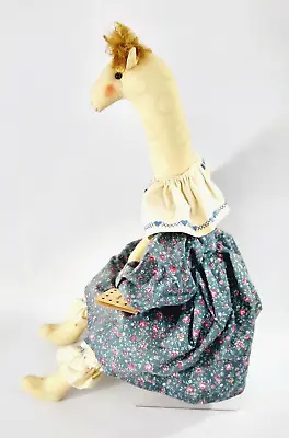 Ginny Giraffe Cloth Doll 20  W Tag Susan Dudley 1992 Handmade Country Rag Folk • $19.50