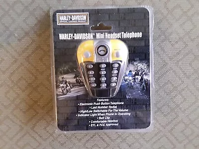  Harley Davidson Mini Headset Telephone Push Button Volume Redial Belt Clip A53 • $10.95