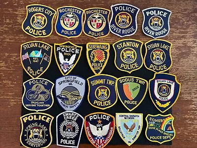 Vintage Obsolete State Of Michigan Police Patches Mixed  Lot Of 20 Item 265 • $13.53