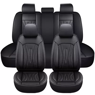 For Honda Quilted Leather Car Seat Covers 5-Seats Front Rear Full Set Protectors • $78.80