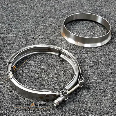 5  Exhaust V-Band Flange&Clamp Kit For S400 S400SXE S475 S480 T6 Flanged Turbo • $34.77