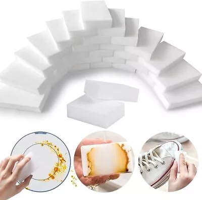 Bulk 50-100pcs Magic Sponge Eraser Melamine Cleaning Foam Thick Home Washing Too • $14.99