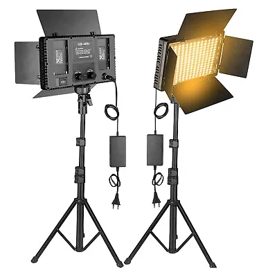 50W LED Video Light Photo Studio Lamp Photography Panel Lighting With Stand • $51.99