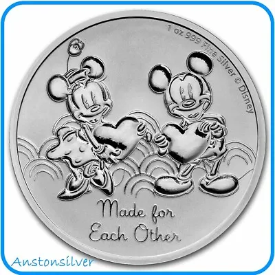 2023 Niue Mickey & Minnie - Made For Each Other - 1 Oz Silver W/Gift Pouch • $41.95