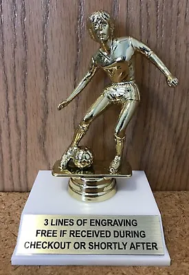 $7.99 • Buy Female Soccer Trophy - Free Engraving - Easy Assembly Required