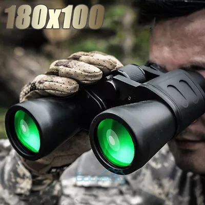 180x100 High Power Military Binoculars Day/Night Vision Waterproof Hunting +Case • $49.99