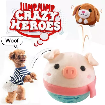 £4.99 • Buy New Electronic Interactive Plush Pet Dog Toy Ball Pet Bouncing Jump Talking Ball