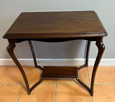 Antique Edwardian Mahogany Side Table Hall Table • £110