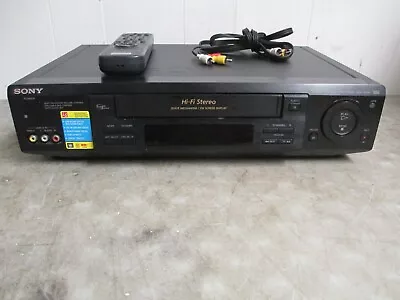 Sony SLV-798HF VHS Hi-Fi VCR Video Cassette Recorder W/ Remote & A/V Cables + • $24.99