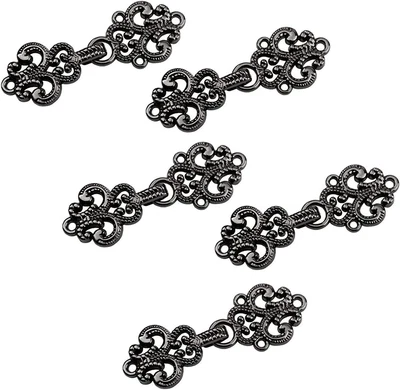 £7.85 • Buy Cardigan Clips, 5 Pairs Vintage Hollow Flower Cape Fasteners Sew On Hook