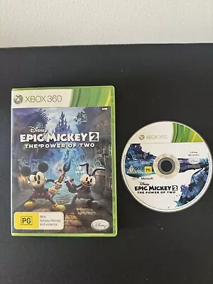 Epic Mickey 2: The Power Of Two Xbox 360 Disney Complete With Manual - FREE POST • $9