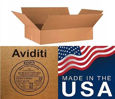 Flat Corrugated Cardboard Box 36 L X 24 W X 8 H Shipping Packing Moving 10 Pack  • $192.92