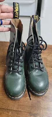 💥Dr. Martens Doc England MIE Rare 90's Vintage Green Boots US5💥 • $125