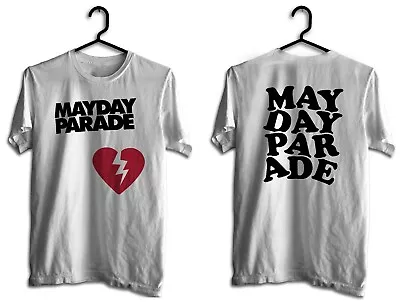 Sale! Mayday Parade Tee White Color Anywhere But Here Logo Poster Theme S-2XL. • $29.99