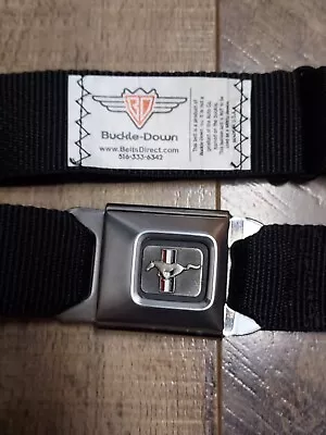 Ford Mustang Buckle Down Mens Belt One Size Fits Most Adjustable Made In USA • $14.90