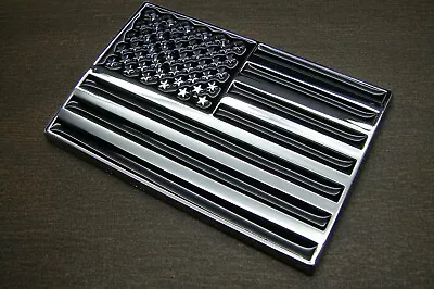 (1) American Tactical Flag Abs Chrome Black 3d Car Emblem Decal Sticker Logo • $8.99