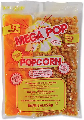 Gold Medal 2611432 Gold Medal Mega Pop Popcorn Butter 8 Oz. 36/Carton (2836) • $82.99