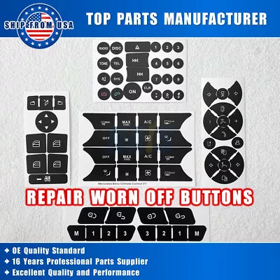 For 07-14 Mercedes W172 W204 W212 W218 Window Radio Button Repair Sticker Decals • $12.99