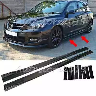 For Mazda 3 6 2010-2023 Gloss Black Side Skirt Splitter Spoiler Extension Rocker • $49.95