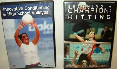 Set Of 2 High School Volleyball Training DVD Conditioning Edurance Hitting DVD • $16.99