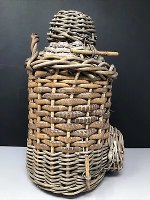 Wicker Covered Stoneware Cider Flagon #619  • £75