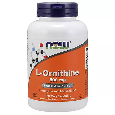 L-Ornithine 500mg 120Vcaps | L-Citrulline L-Arginine Booster | Nitric Oxide Pump • £25.49