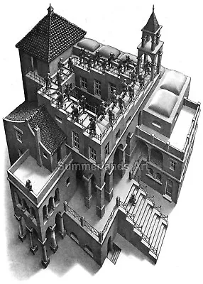 £25.99 • Buy MC Escher Ascending Giclee Fine Art Print Paper Or Canvas Large Various Sizes