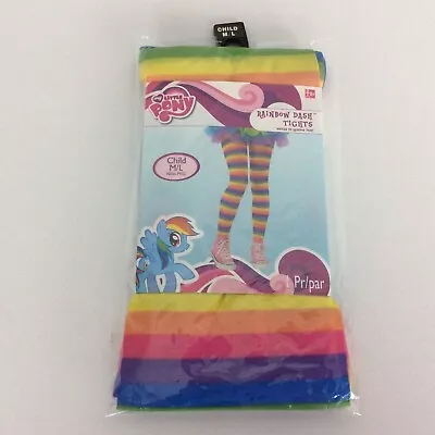 New My Little Pony Rainbow Dash Childs Tights Med/Lg  Rainbow • $6.99