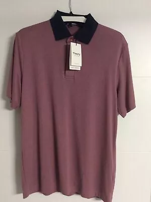 New Authentic THEORY Kayser Polo Lt. Plum Anemone Milano Sz.L Ret.$95 • $54.99