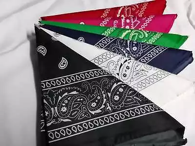 Lot Of 6 PCS COLOR Bandana Face Mask Wrap Paisley Head Scarf • $11.99