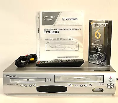Emerson DVD/VCR 4 Head Progressive Scan Combo Player W/ Remote Tested VIDEO DEMO • $79.99