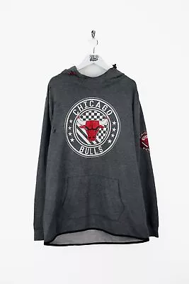 NBA Chicago Bulls Dark Grey Cowl Neck Printed Pullover Hoodie (Large) • $6.17