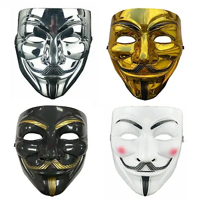 Anonymous Hacker V For Vendetta Guy Fawkes Halloween Face Masks - 4 Colours • £3.85