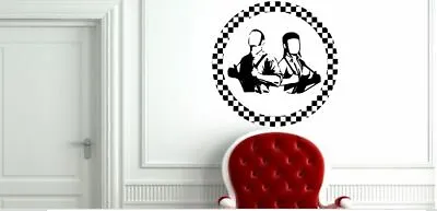 £14.50 • Buy Rude Boy And Girl With Braces Circle Skinhead Ska Music Vinyl Wall Decal Sticker