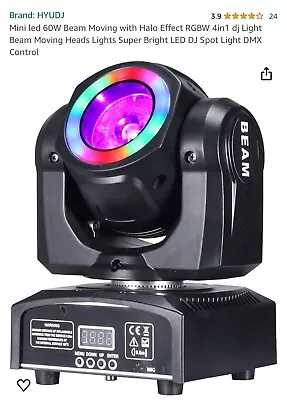 Mini Led 60W Beam Moving With Halo Effect RGBW 4in1 Dj Light Beam Moving Heads • $65