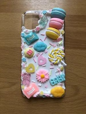 $14.50 • Buy Kawaii Handmade Unique Decoden Pink, Blue, Yellow Sprinkles Phone Case Iphone 11