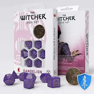 Q-Workshop The Witcher Dandelion - Viscount De Lettenhove Dice Set (8) D&D RPG • $19.79