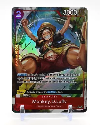 One Piece Card Monkey D Luffy  OP06-013 R Alt Art Wings Of The Captain NM/M Eng • $10.99