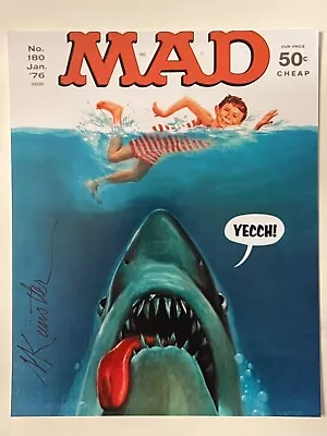 Mort Kunstler Signed Autographed 8x10 Photo Of Mad Magazine Cover Jaws K9 COA • $150