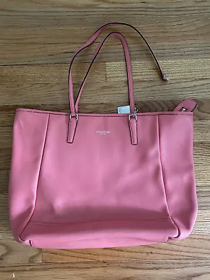 Authentic COACH 23821 Pink Saffiano Leather Tote PRE OWNED • $50
