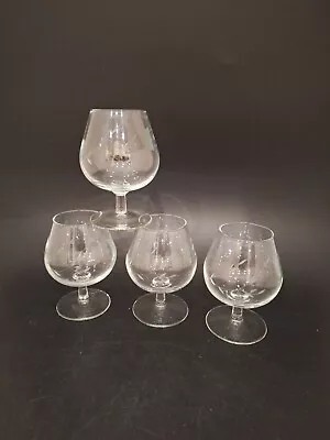 Set 4 Vtg Brandy Snifters Princess House Heritage Floral Cognac Glasses 4.5  H • $15.99