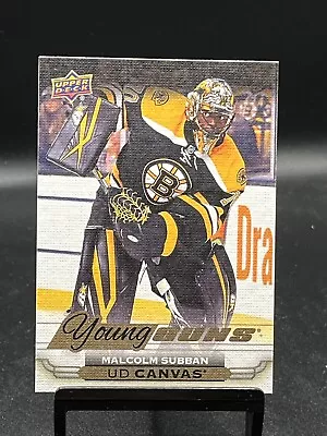 2015-16 Upper Deck UD Canvas Young Guns Malcolm Subban #C100 Rookie RC Bruins 🔥 • $4.99