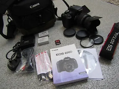 Canon EOS 600D 18.0MP Digital Camera + EF-S 18-55mm Macro Zoom Lens + Canon Bag • £270