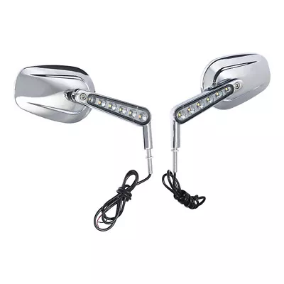 $52.80 • Buy Rear View Mirrors W/ LED Turn Signals Fit For Harley V ROD VRSCF Muscle Chrome