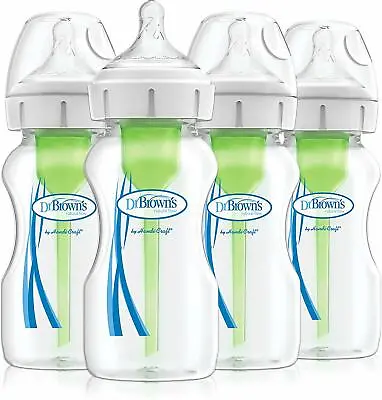 £24.41 • Buy Dr Brown’s Options+ Vacuum-Free Anti Colic Baby Feeding Bottles- 270ml, 4 Pack