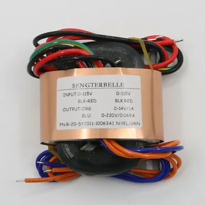 1PC 30VA (30W) HIFI Copper R-core Preamp Transformer Output 0-220V@68MA 0-14V@1A • $28